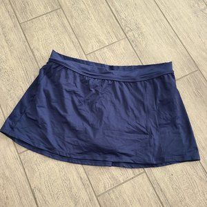 Liz Claiborne women's swim bottom skirt navy blue size 12 NWT